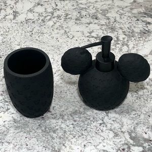 Disney Mickey Mouse Soap Dispenser + Toothbrush Holder Set (2)